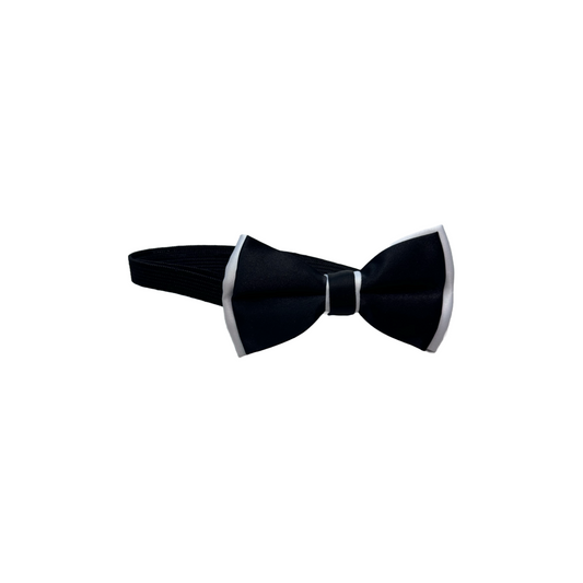 Two Tone Black Bow Tie