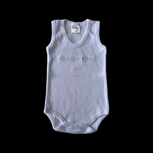 'My Baptism Day' Sleeveless Onesie