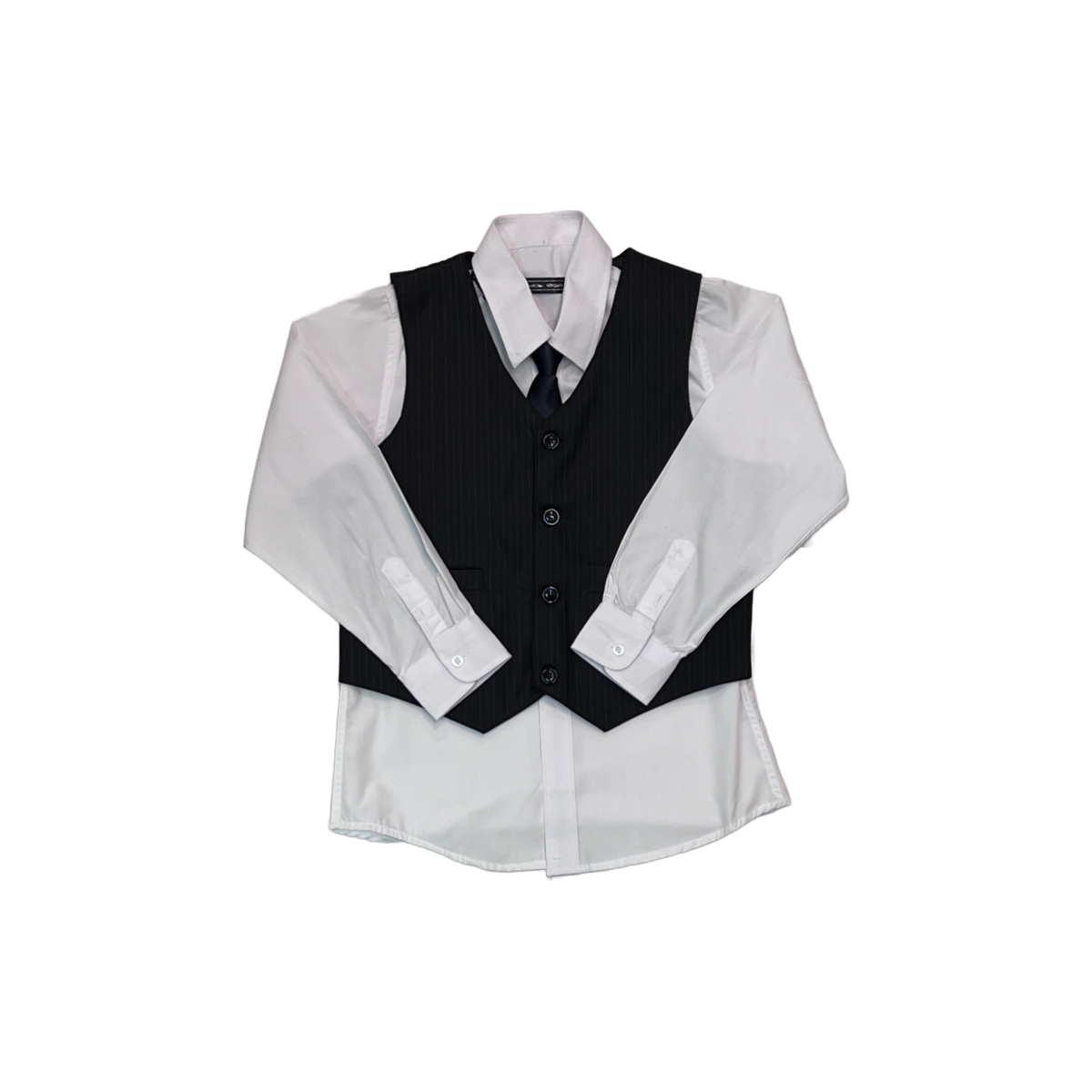 Black Pinstripe Pre-Teen 5PC Suit - Final Sale