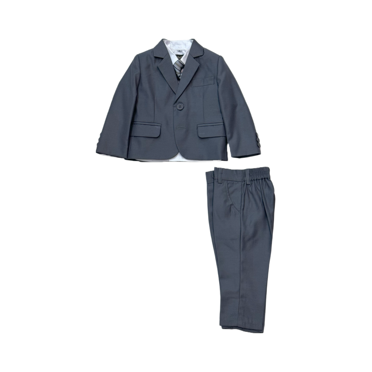 Fancy Kids 5-Piece Baby Medium Grey Suit