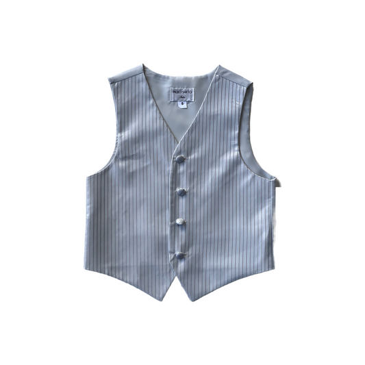 Paulo Sarto Silver Striped Vest