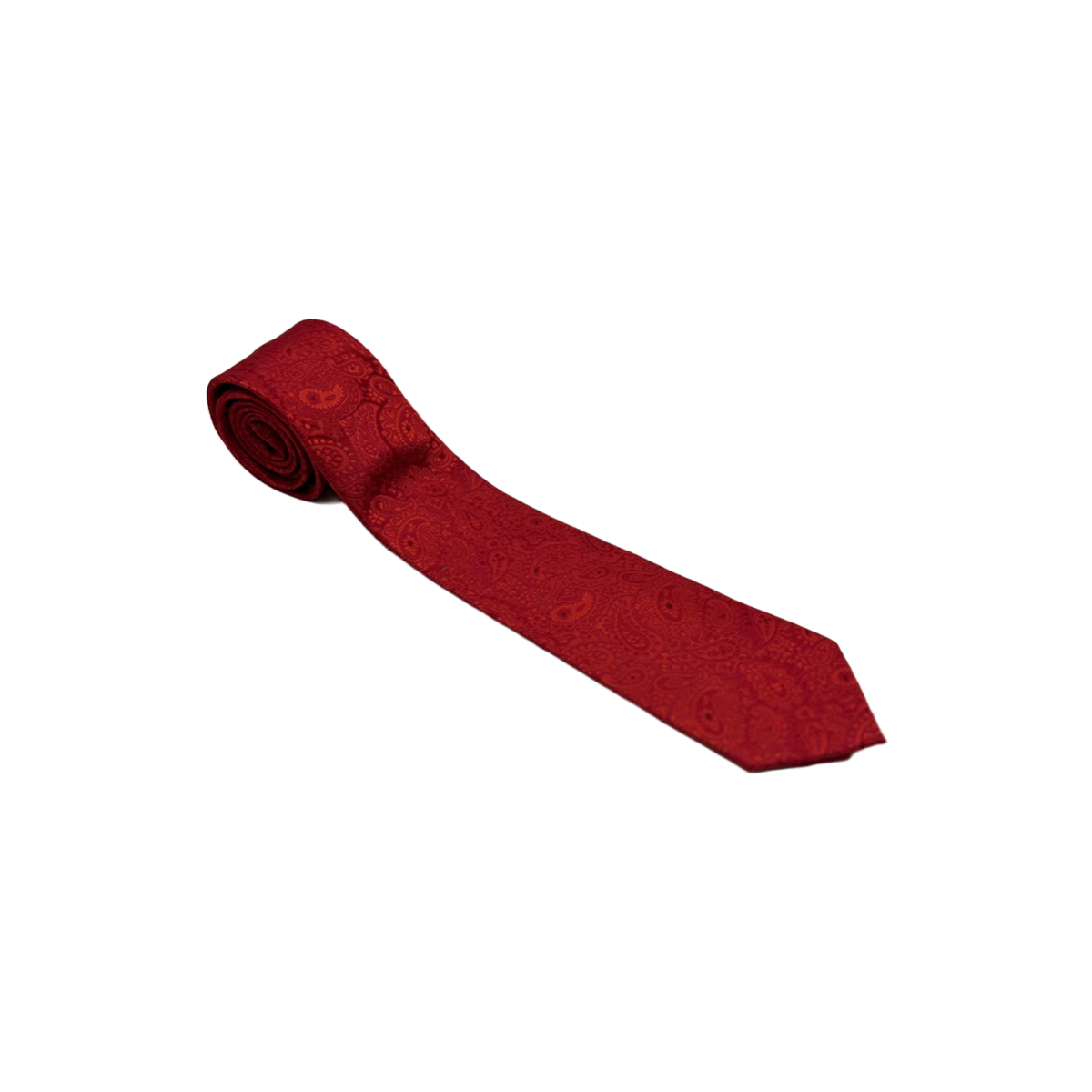 Red Paisley Mens Necktie