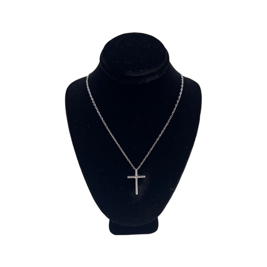 Silver Cross Pendant Necklace