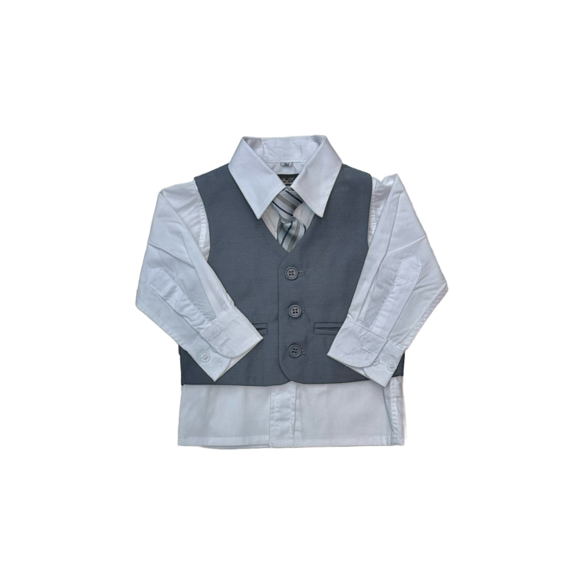 Fancy Kids 5-Piece Baby Medium Grey Suit