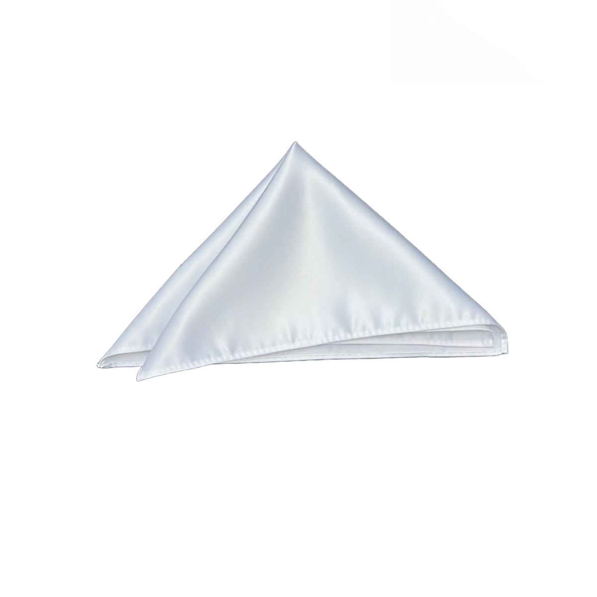 Mens White Pocket Square