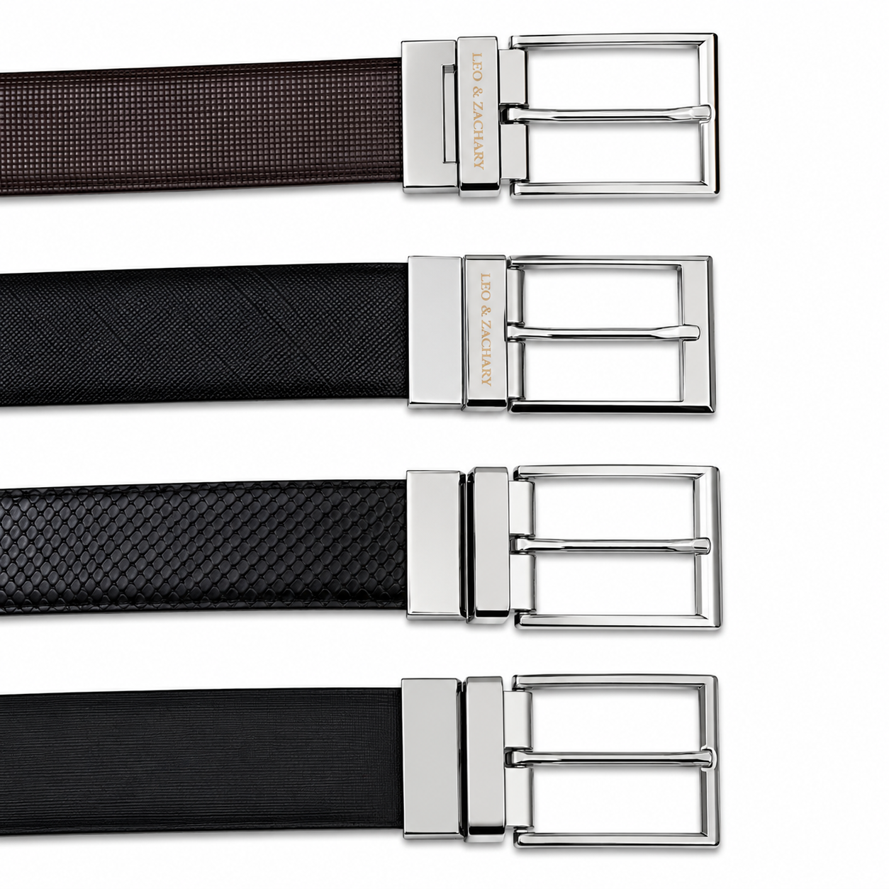 Leo & Zachary Boys’ Reversible Leather Dress Belt