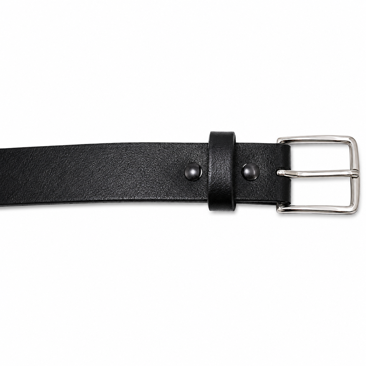 Boys’ Black Grain Leather Dress Belt