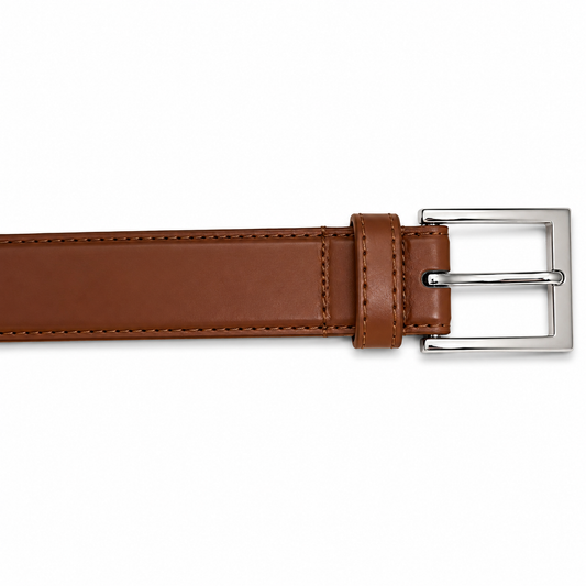 Mavezzano Boys’ Patent Light Brown Dress Belt