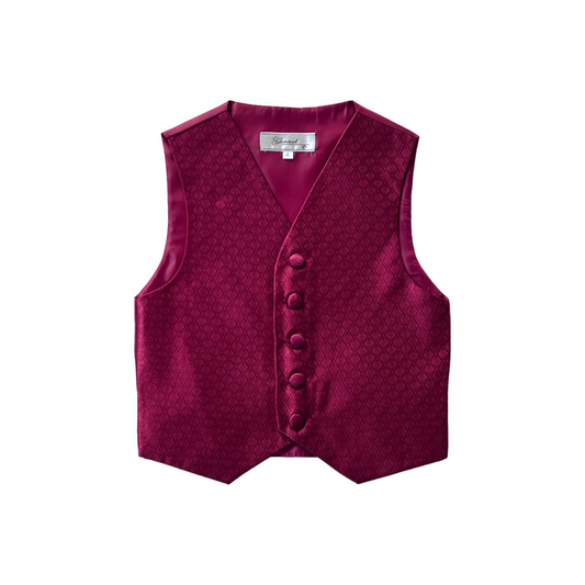 Burgundy Geometric Vest