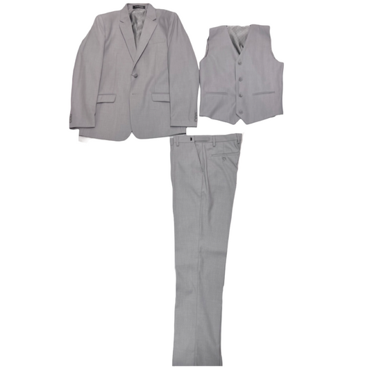 Fouger U.S.A. Slim Fit 3-Piece Lt. Grey Suit
