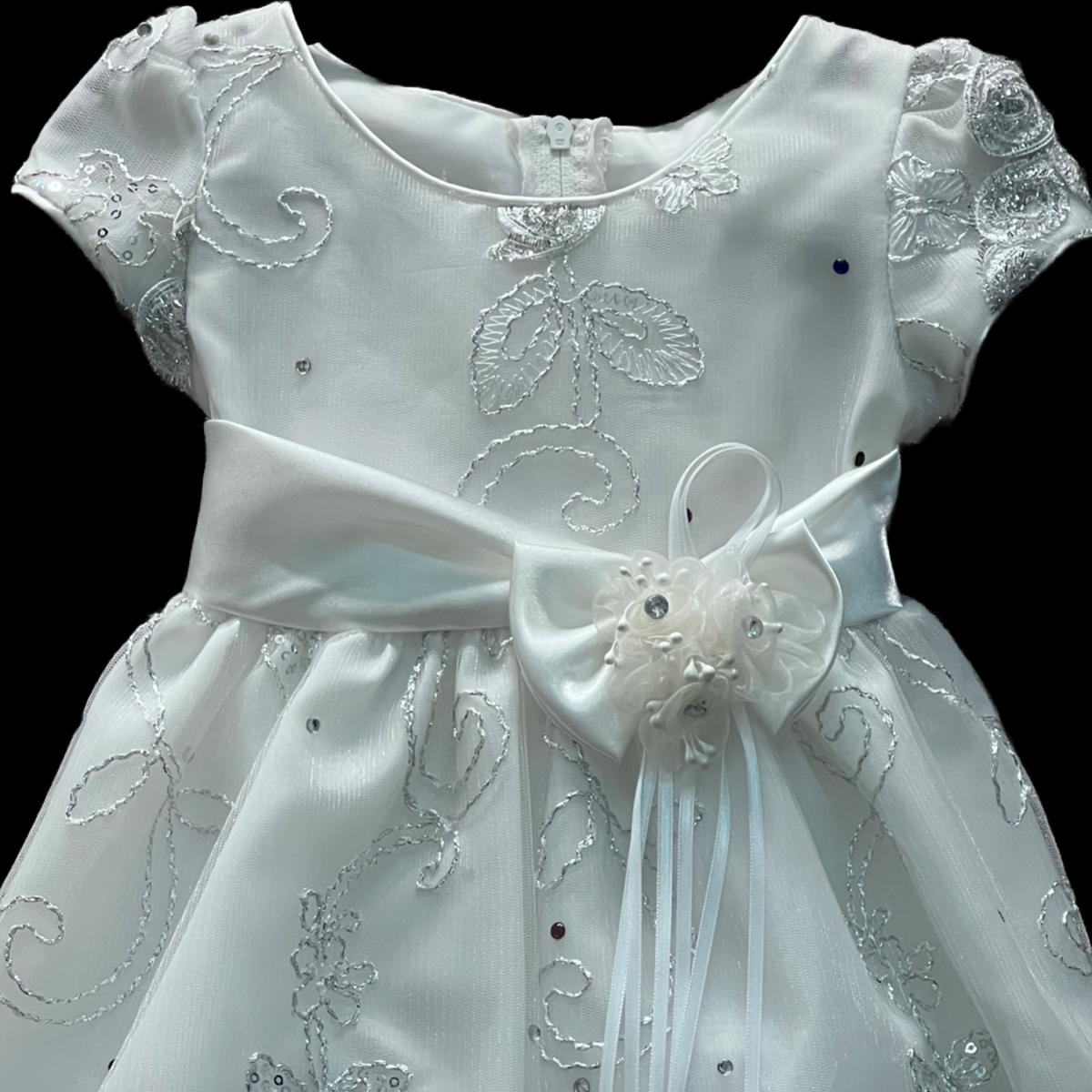 Cap Sleeve Baby White Princess Dress