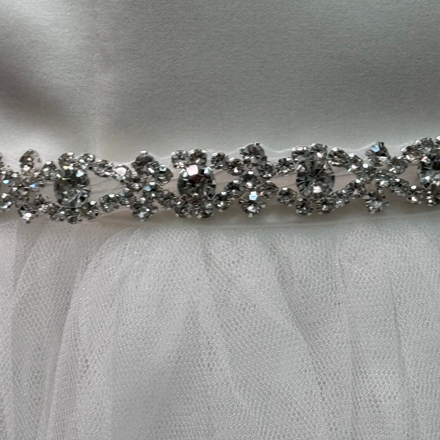 Rhinestone Belt w/ Organza Sash