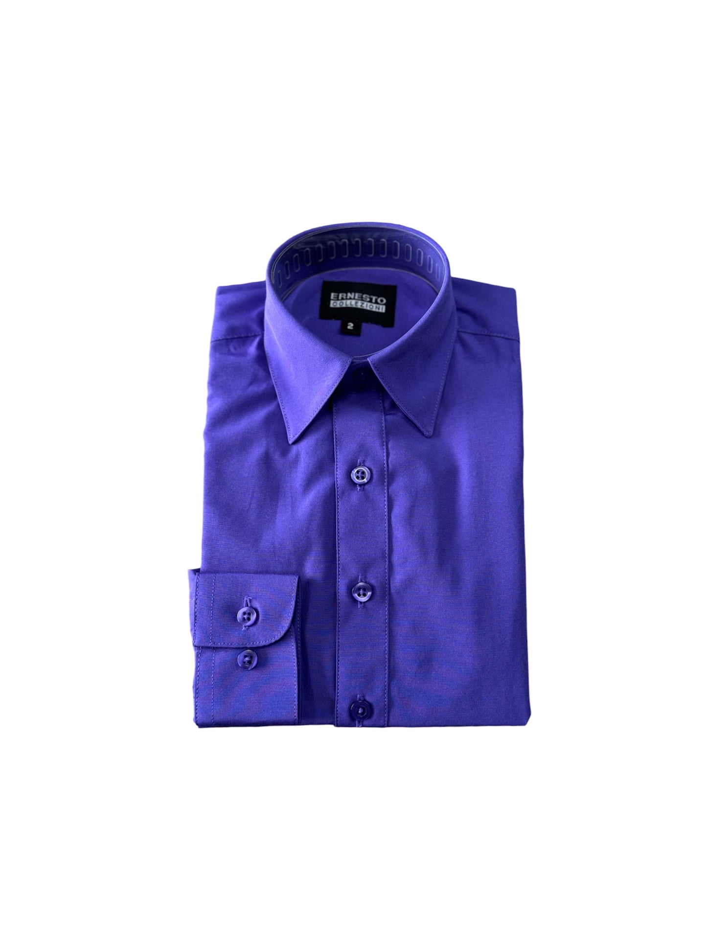 Ernesto Purple Modern-Slim Fit Dress Shirt
