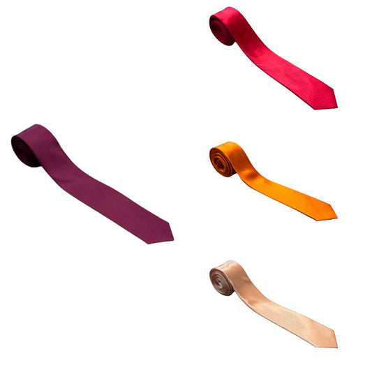 Mens Narrow Solid Colour Necktie