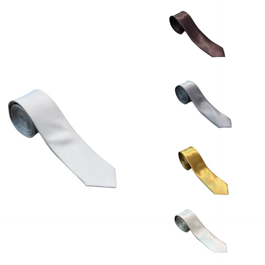 Mens Narrow Solid Colour Necktie