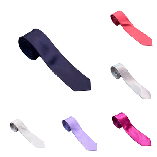 Mens Narrow Solid Colour Necktie