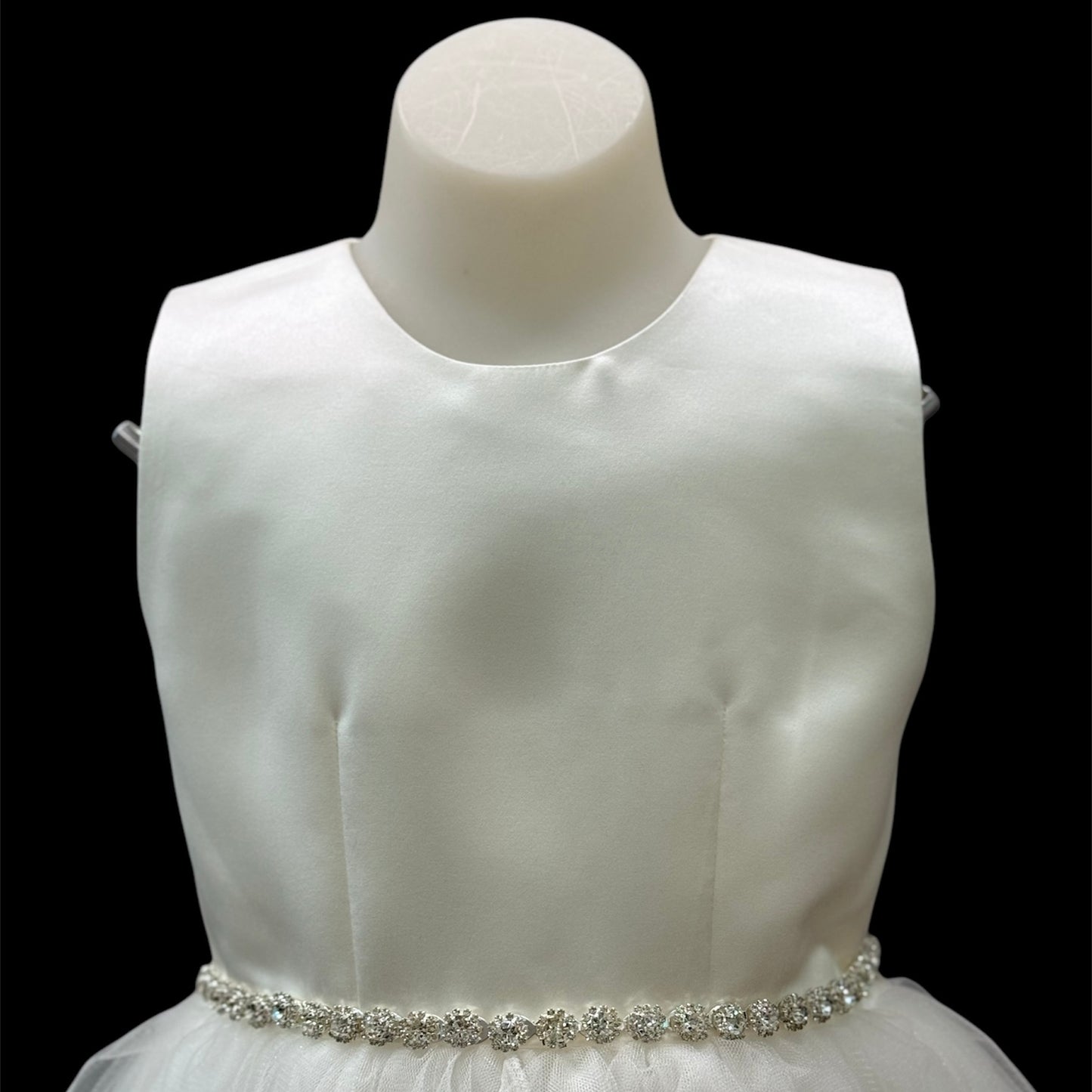 Rhinestone Belt w/ White Sash