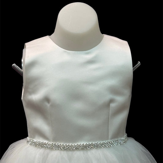 3-Tier Rhinestone Belt w/ Ivory Sash