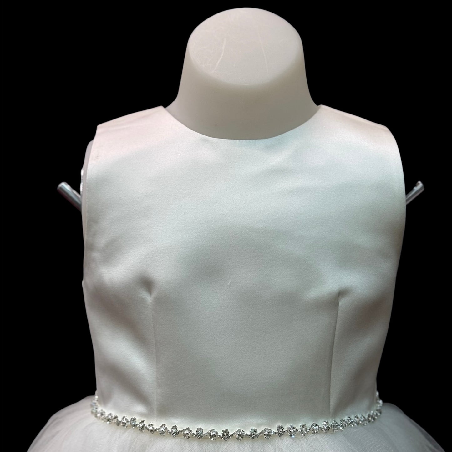 Zig Zag Rhinestone Belt w/ Organza Sash