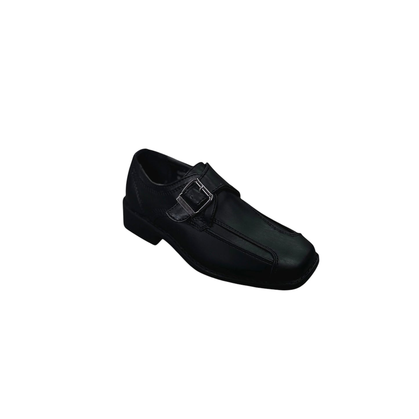 Mavezzano Black Dress Shoe with Buckle Accent