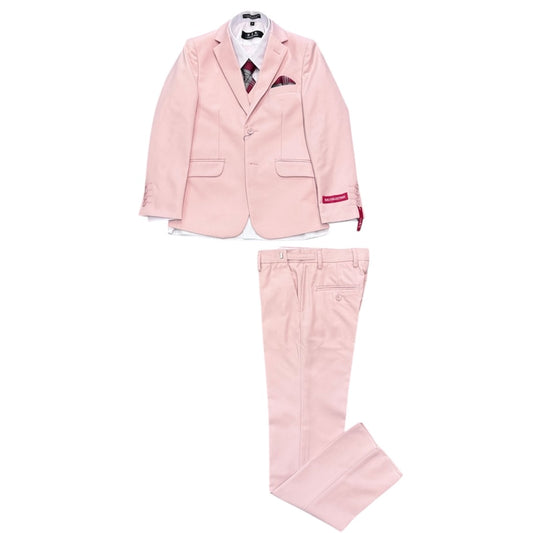 6-Piece Slim-Fit Blush Suit
