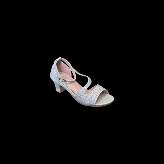 Jolene Rhinestone Single Strap, Open Toe Shoe