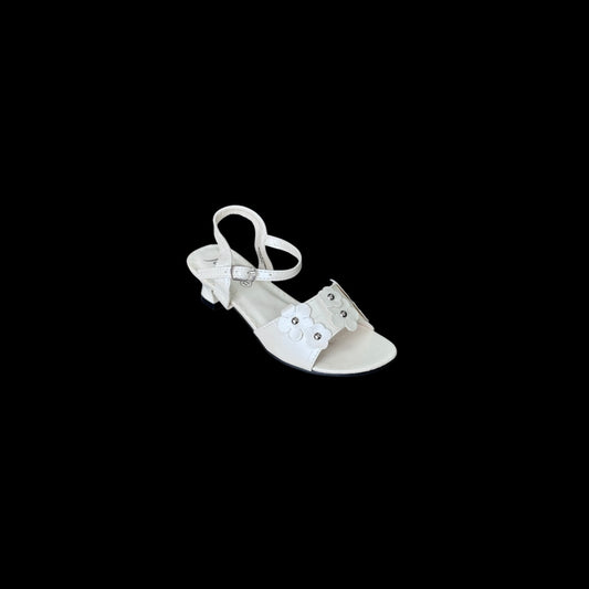 Jolene Ivory Floral Kitty Heel Sandal