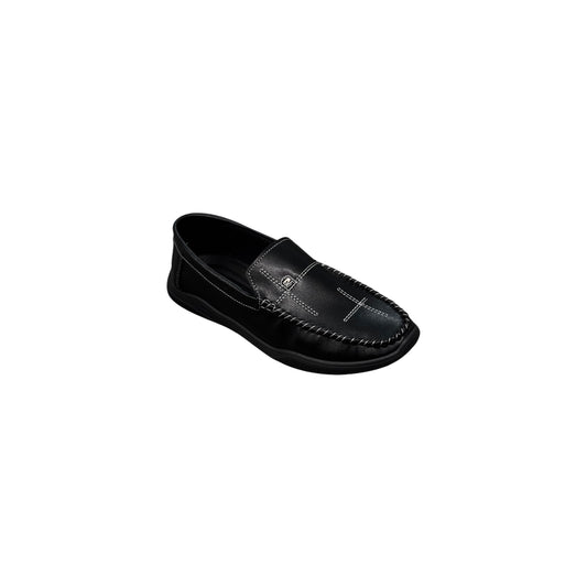Junior Classic Black Moc Venetian Loafer