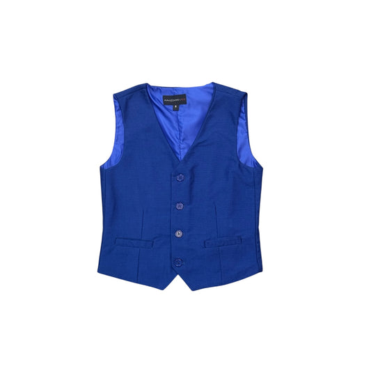 Mavezzano Classic Four-Button Wool-Blend Blue Vest