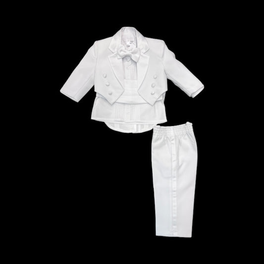 White Baby Tuxedo w/ Tail (18-24 months)