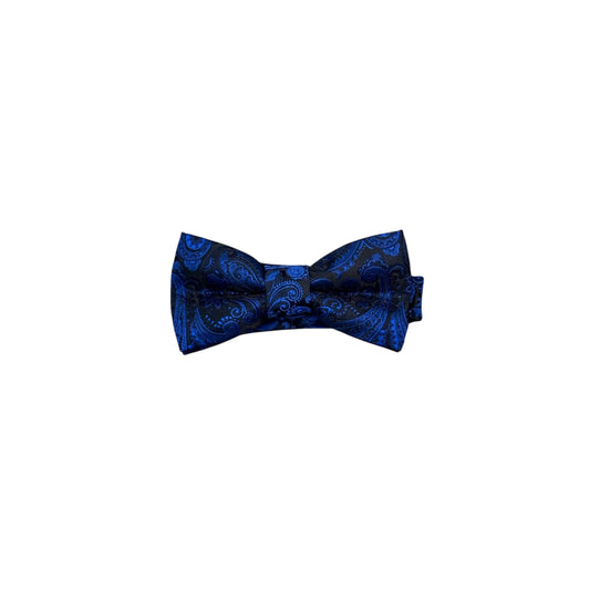Boys Blue & Black Paisley Bow Tie