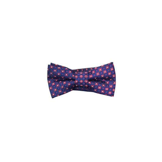 Boys Navy & Red Pattern Bow Tie