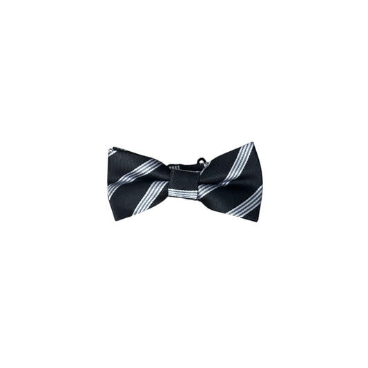 Boys Black & White Pattern Bow Tie
