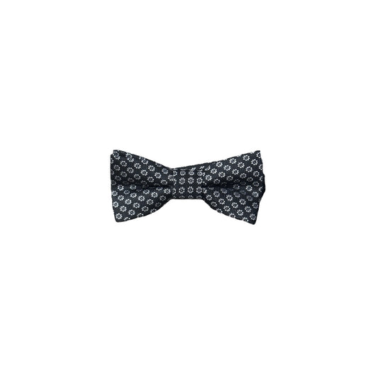 Boys Black & White Pattern Bow Tie