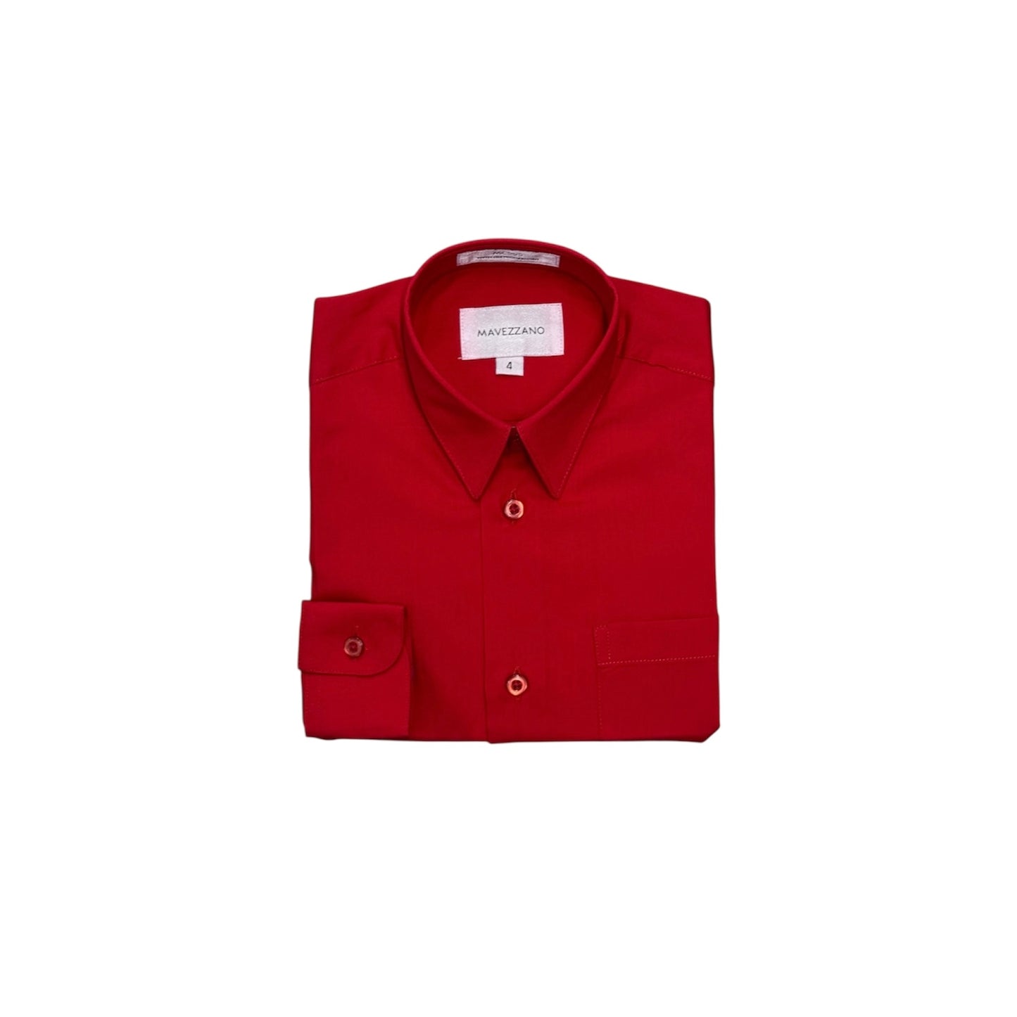 Marezzano Slim-Fit Red Dress Shirt