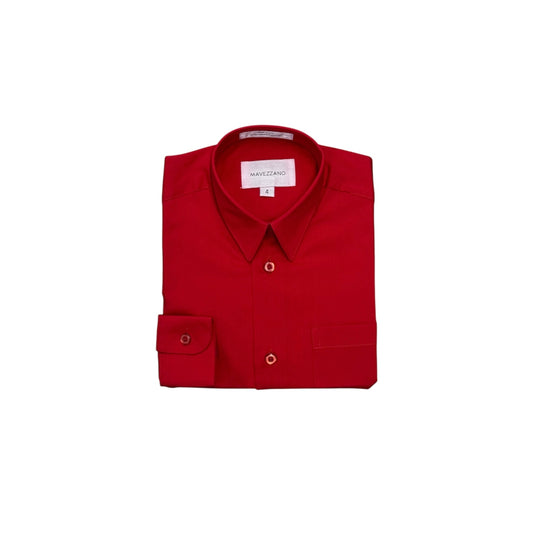 Marezzano Slim-Fit Red Dress Shirt