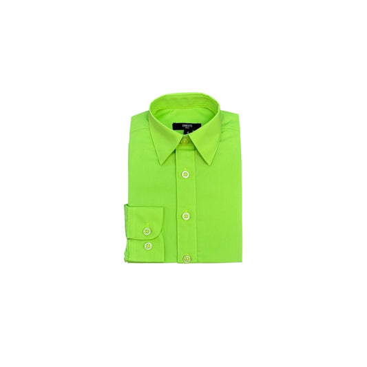 Ernesto Lime Green Modern-Fit Dress Shirt