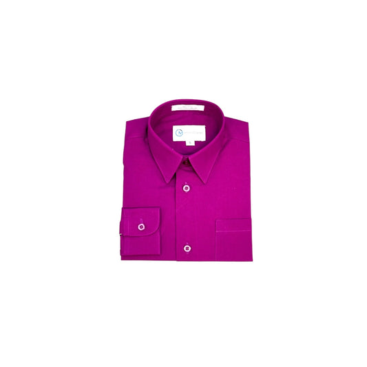 Mavezzano Slim-Fit Dark Berry Dress Shirt
