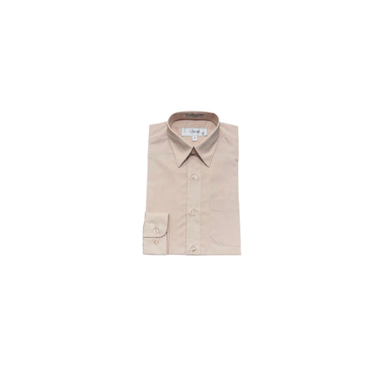 GENTEEL Regular Fit Beige Dress Shirt
