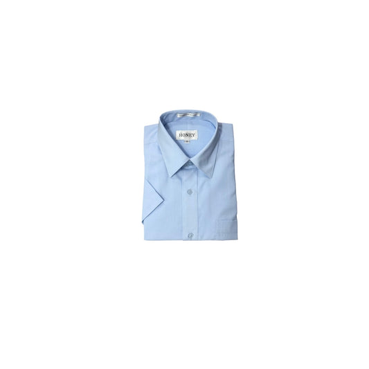Boys Short Sleeve Regular Fit Lt. Blue Dress Shirt