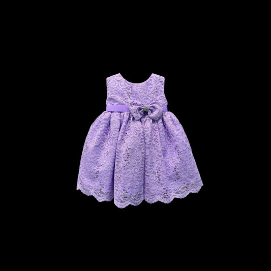 Lavender Lace Sequin Baby Dress w/ Headband (6-9 months)