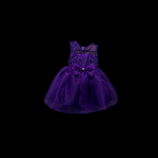 Fancy Kids Purple Lace & Organza Baby Girl Special Occasion Dress