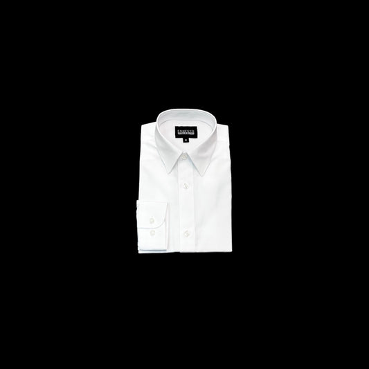 Ernesto Italy Boys White Long Sleeve Slim Modern Fit Dress Shirt