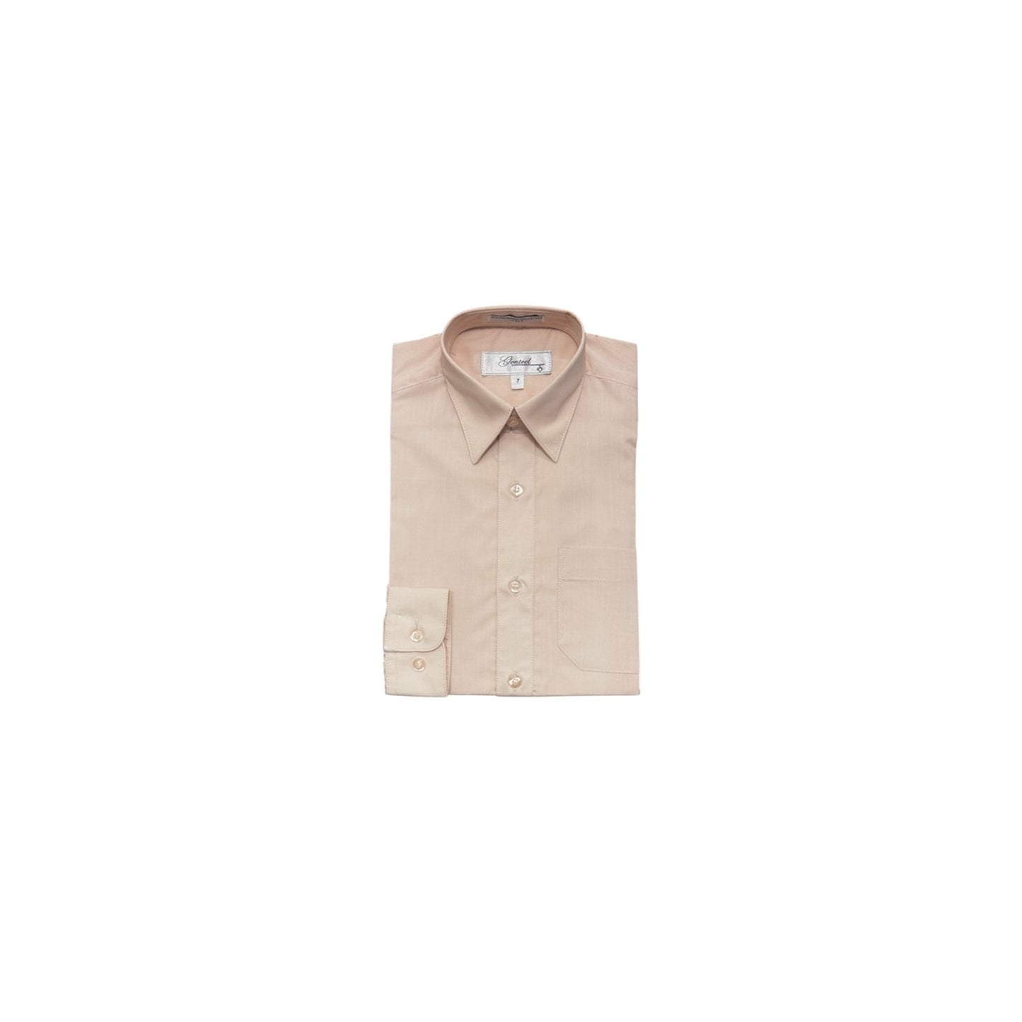 GENTEEL Regular Fit Beige Dress Shirt