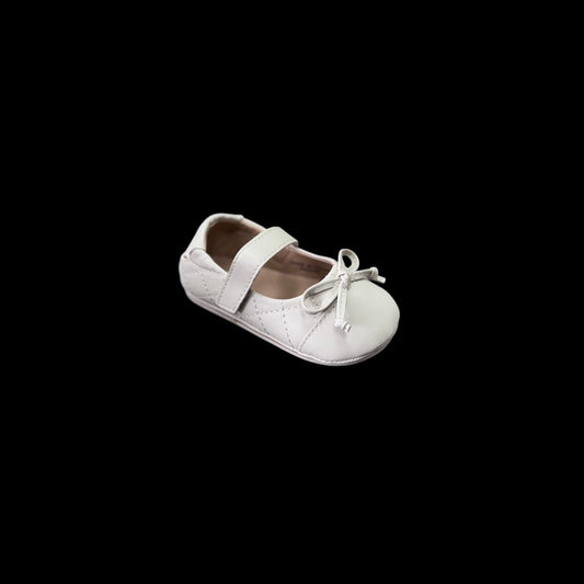 Jolene Beige Quilted Baby Ballerina Flats w/ Simple Bow
