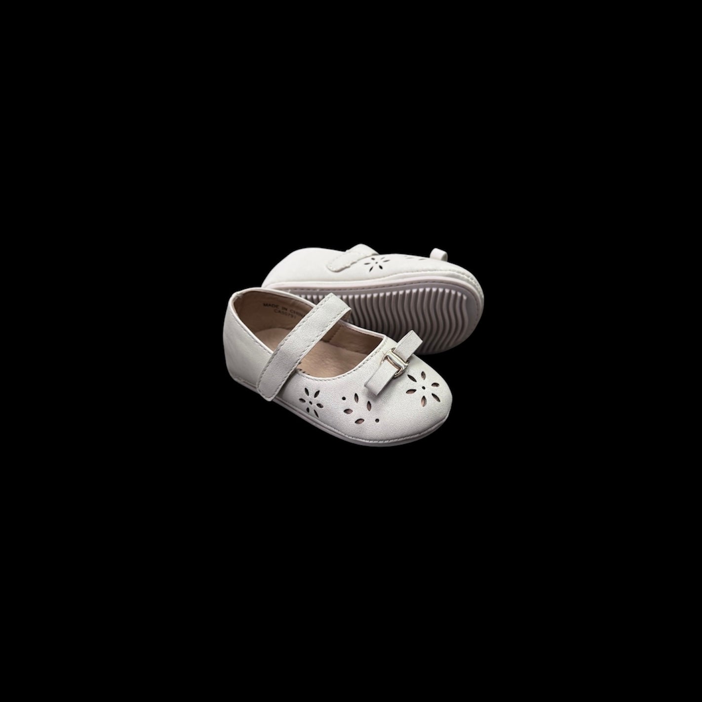 Jolene Baby Beige Ballerina Flat w/ Floral Cutout