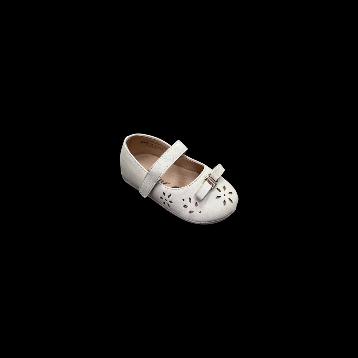 Jolene Baby Beige Ballerina Flat w/ Floral Cutout