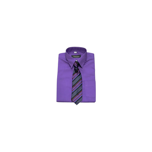 Fancy Kids Classic Fit Purple Dress Shirt w/ Tie