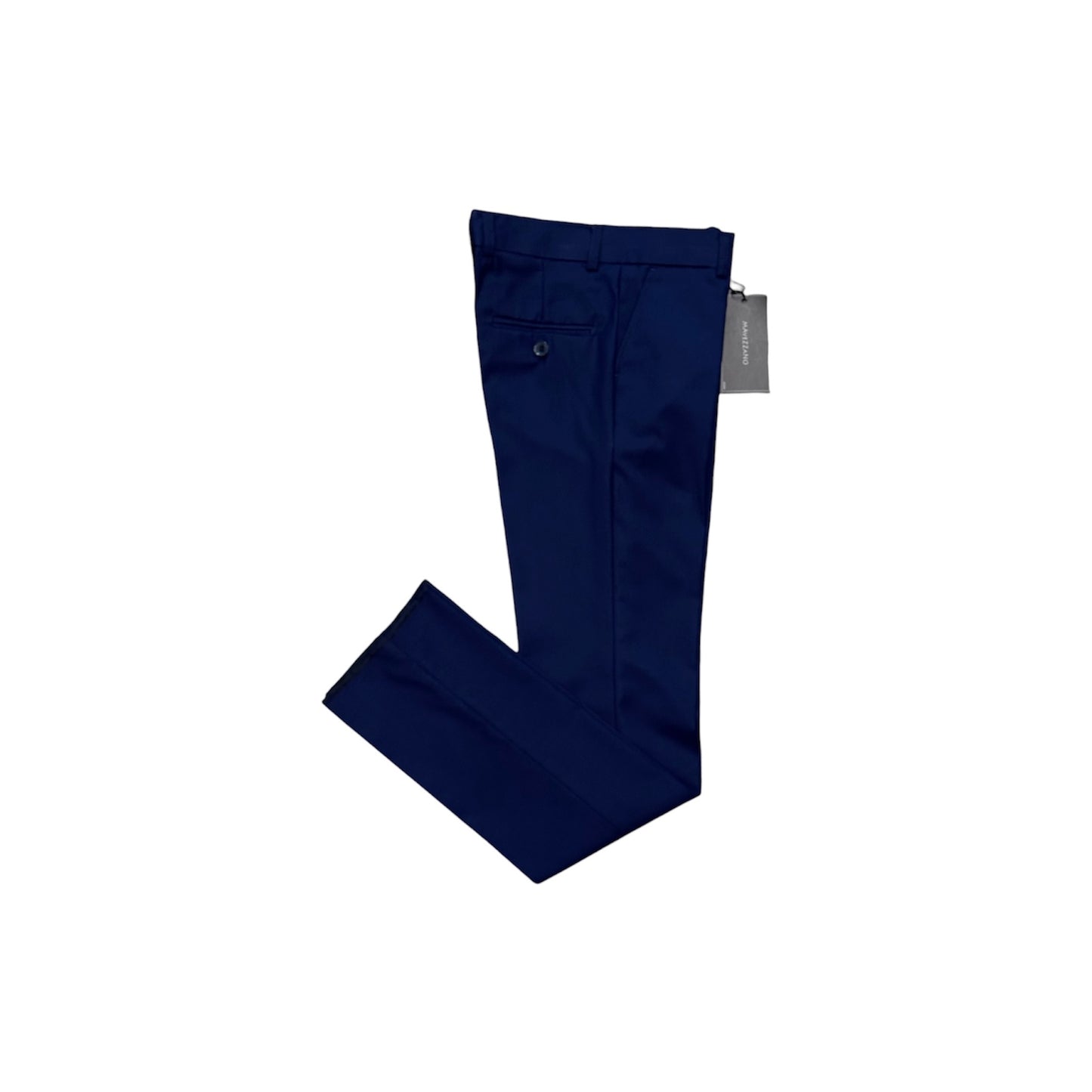 Mavezzano Slim Fit Boys' Wool Blend Navy Dress Pant