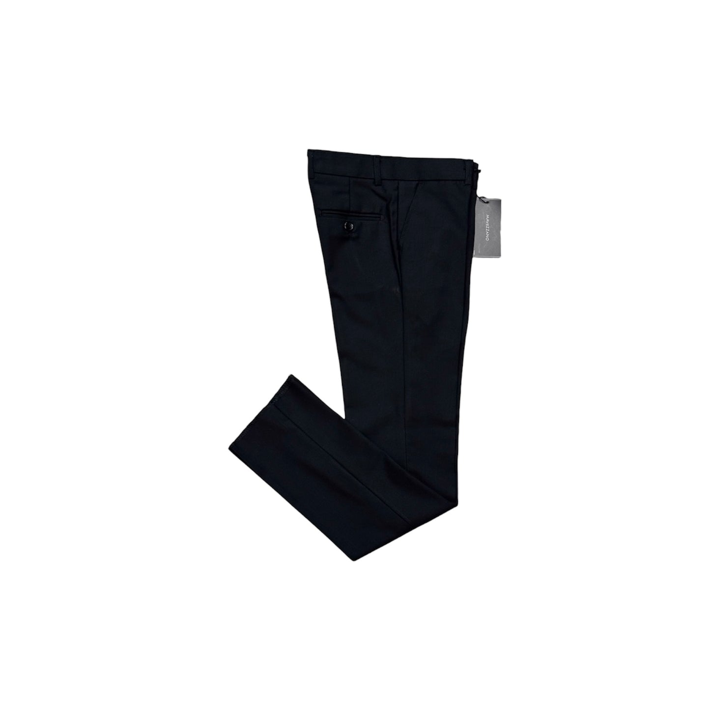 Mavezzano Slim Fit Boys' Wool Blend Black Dress Pant